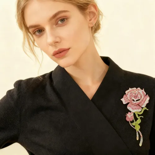 Vista 2 de Extra Large Brooch Pin Large Flower Brooches for Women Big Elegant Statement Brooches for Oversize