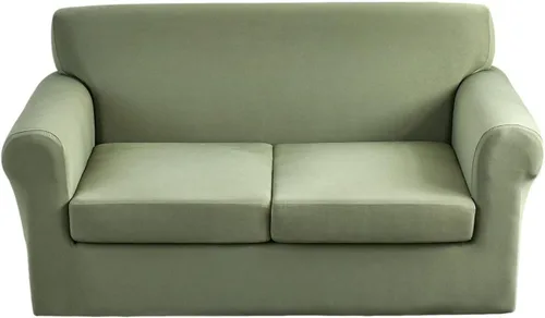 Vista 27 de Fundas elásticas para sofá de 1/2/3 cojines, funda estampada con fundas de cojín de asiento separadas, fundas de sofá lavables, protector de muebles