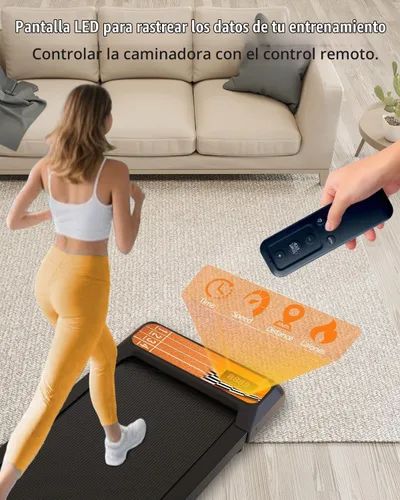 Vista 6 de HCOIW Walking Pad Treadmill with Incline - Portable Under Desk Treadmill with Handlebar, 2.5HP Low-Noise Motor, 2-in-1 Treadmill for Home Office
