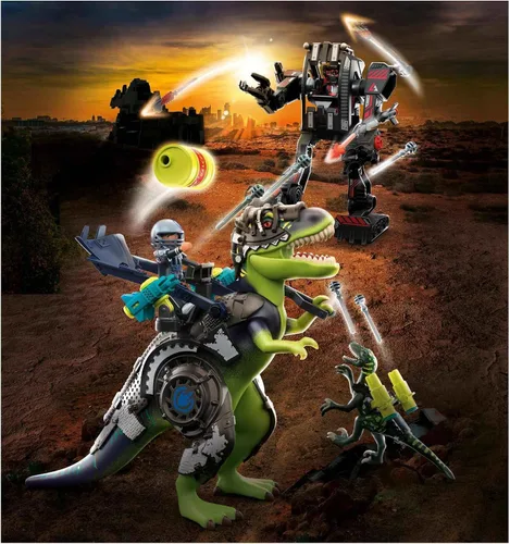 Vista 2 de Playmobil Dino Rise T-Rex: Batalla de los Gigantes
