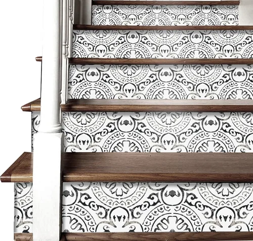 Vista 3 de Stair Riser Strip Vinyl Decal, Amalfi, 5" x 49", Pack of 5