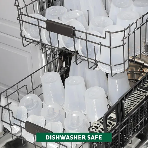 Vista 6 de Freshware Contenedores de almacenamiento de alimentos con tapas [8/16/32 oz x 20 cada uno, 60 juegos] recipientes para delicatessen, aptos