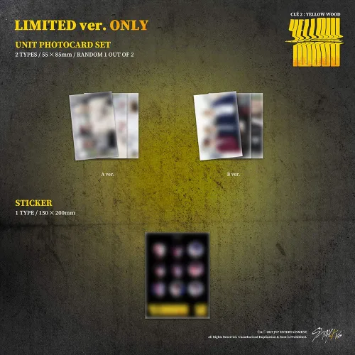 Vista 4 de Stray Kids - Clé 2: Madera amarilla (álbum especial) [Clé 2 ver.] CD+Photobook+Tarjetas de fotos 3QR