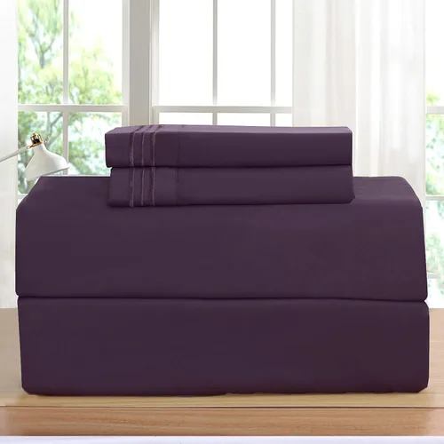 Vista 8 de Elegant Comfort Juego de sábanas de lujo en Amazon 1500 Premier resistente a las arrugas, la decoloración y las manchas, juego de sábanas de 4