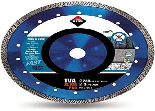 Vista 4 de RUBI Materiales duros Turbo Viper Diamond Blade Corte en seco de granito, baldosas rústicas, Klinker, Refractarios, Pizarra y Porcelánico D.
