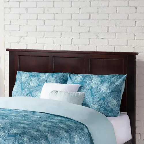 Vista 3 de AFI, Madison King - Cama con plataforma de madera maciza de perfil bajo, color espresso