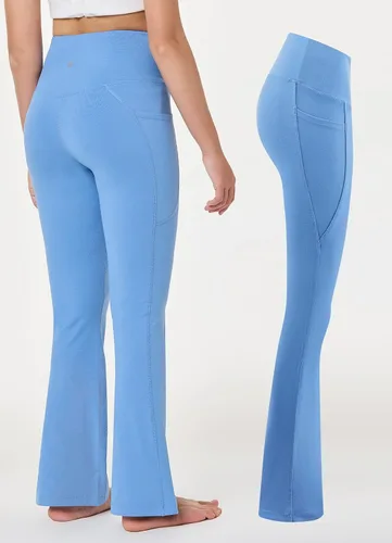 Vista 5 de baleaf Leggings acampanados para niñas, pantalones de yoga y danza, pantalones de campana para la escuela, preparados para adolescentes