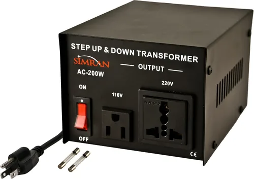 Vista 3 de Simran AC-100, transformador elevador/reductor de tensión 110 V/220 V