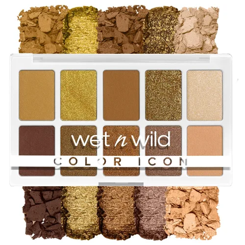 Vista 24 de wet n wild Paleta de maquillaje de sombra de ojos Color Icon de 10 tonos, Blue Lights Off, larga duración, brillante, metálico, brillante, mate