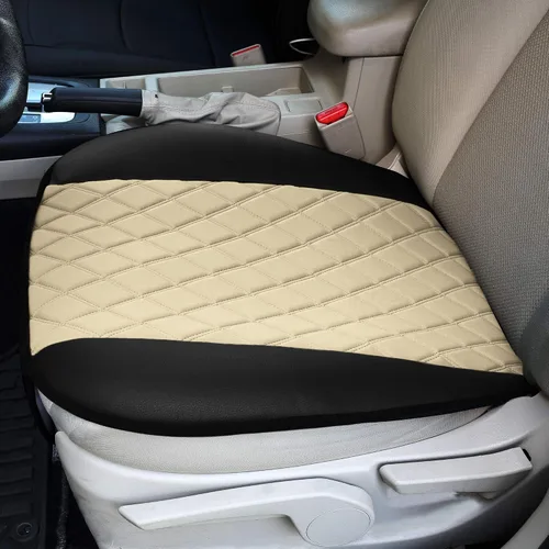 Vista 5 de Asientos de automóvil FH Group PU207 gris negro 102, piel sintética, compatible con bolsas de aire. Beige
