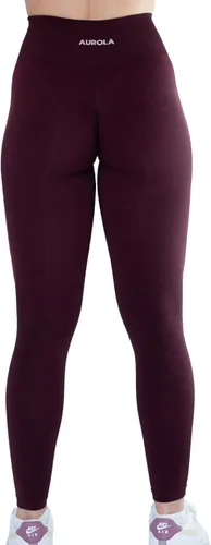 Vista 6 de AUROLA - Leggings de entrenamiento para mujer, diseño sin costuras, con control de abdomen, para gimnasio, acondicionamiento físico, pantalones