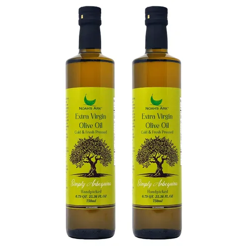 Vista 12 de Aceite de oliva virgen extra prensado en frío y fresco Arbequina de Noah's Ark Origen único, alto polifenol - 3L/101 oz