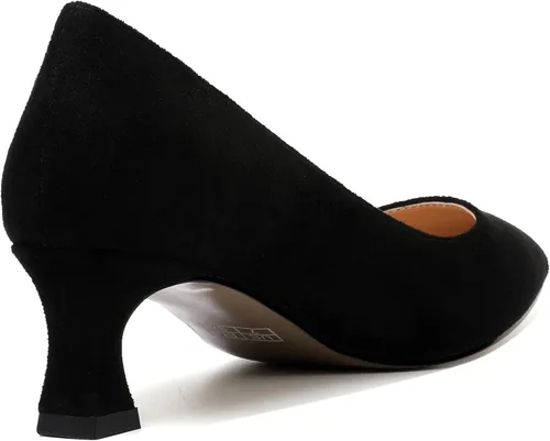 Vista 3 de SHOWFOREST Vestido de citas sin cordones para mujer, zapatos de tacón bajo mate con punta puntiaguda, zapatos de tacón bajo de 2 pulgadas