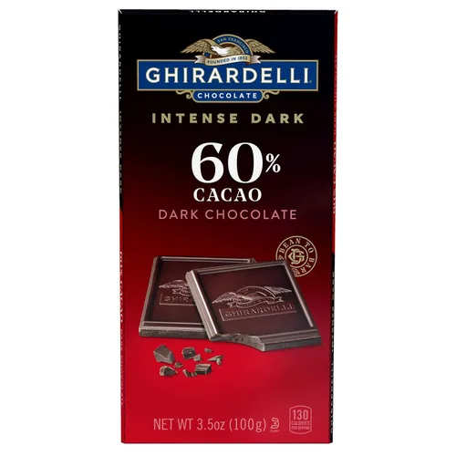 Vista 5 de GHIRARDELLI Barra de chocolate negro intenso, sal marina 60% cacao, barra de 3.5 onzas