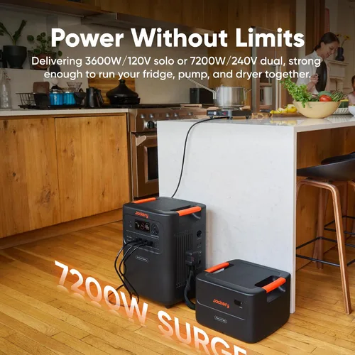 Vista 9 de Jackery - Estación de energía portátil HomePower 3600 Plus, salida de CA de 3600 W, generador solar LFP de 3584 Wh, expandible hasta 43 kWh