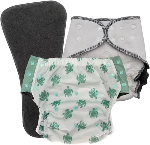 Vista 22 de EcoAble Juego de pañales de tela nocturna para niños grandes, de 6 a 16 años Bragas protectoras para necesidades especiales para incontinencia