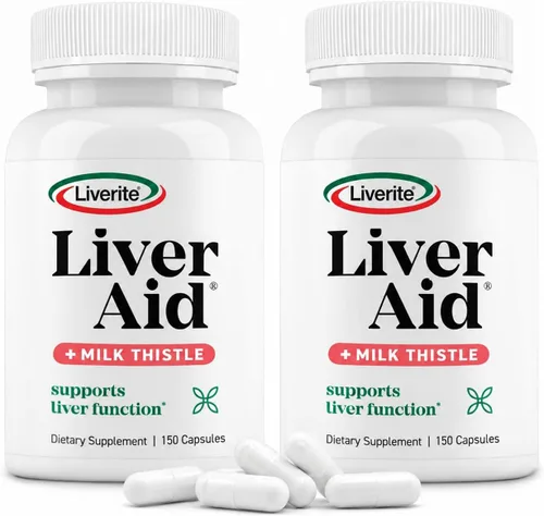 Vista 11 de LIVERITE Ayuda hepática con cardo mariano 60 cápsulas, suplemento de apoyo hepático con aminoácidos, colina, cardo mariano y vitamina B12 - Apoya