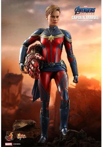 Vista 3 de Hot Toys Marvel Comics Avengers Endgame Captain Marvel Figura coleccionable a escala 1/6