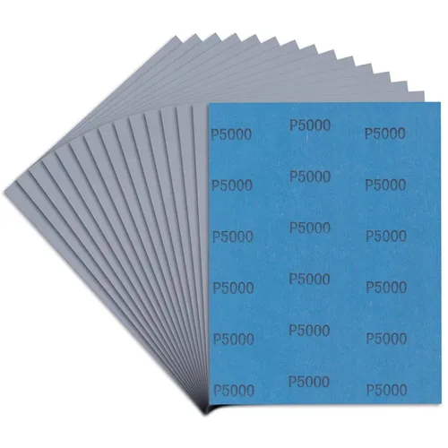Vista 16 de 48 piezas de papel de lija, papel de lija húmedo y seco, grano alto 80 120 150 180 220 320 400 600 800 1000 1200 1500 2000 2500 3000 5000 hojas