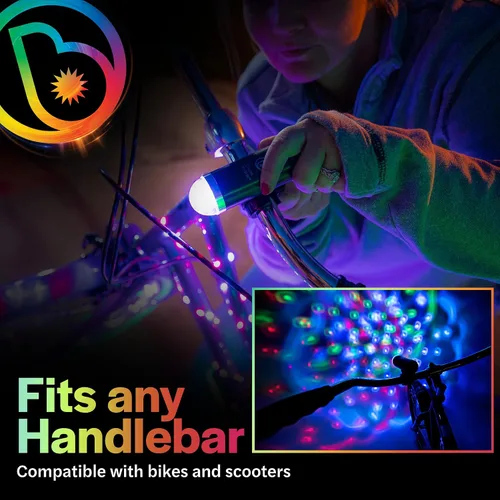 Vista 4 de Brightz Luces de bicicleta de discoteca LED Luces de bicicleta RGB Luces Burning Man Luces BMX Accesorios de bicicleta Decoraciones de bicicleta Luz