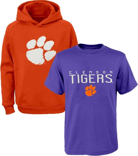 Vista 12 de NCAA Youth 8-20 - Conjunto combinado de sudadera con capucha y camiseta con logotipo primario de poliéster de rendimiento de 2