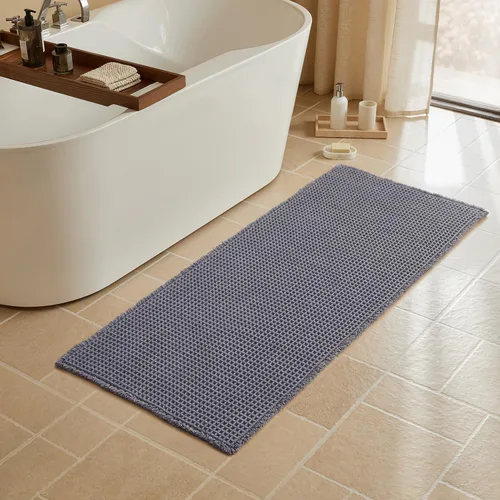 Vista 42 de Triohero Tapete de baño con diseño de gofre, tapete de baño pequeño y bohemio, antideslizante, lavable, ultra suave, súper absorbente, de secado