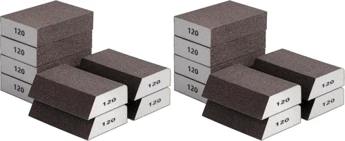 Vista 18 de Bates- Esponja de lijado, paquete de 4, surtido de grano 60/80/120/220, bloque de lijado lavable y reutilizable para madera, metal, paneles de yeso