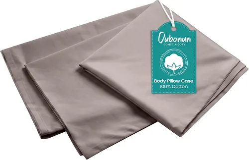 Vista 15 de Oubonun Funda de almohada corporal 100% algodón - 800 hilos/21x54, absorbente de humedad y transpirable, funda de almohada corporal de hotel premium