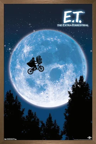 Vista 15 de Trends International E.T. The Extraterrestre - Póster de pared, 14.725 x 22.375 pulgadas, versión enmarcada de madera de granero Versión enmarcada
