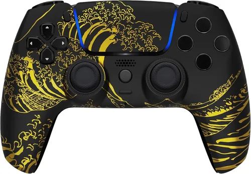 Vista 6 de Custom Wireless Controller Compatible with PS5 - Multiple Designs Available (Abstract Fusion)