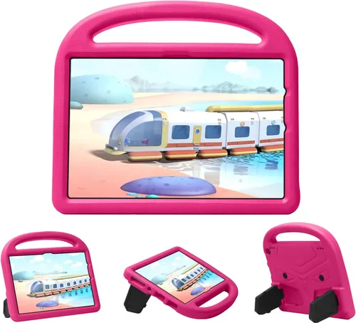 Vista 47 de Funda para tablet Kindle Fire 7 para niños (12.ª generación, versión 2022) con mango de pie de apoyo de forraje resistente, espuma EVA suave, a