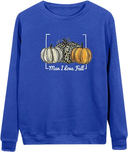 Vista 3 de Halloween Crewneck Sweatshirt For Women Trendy Long Sleeve Pumpkins T Shirts Tops Casual Pullover 2023 Fall Shirts