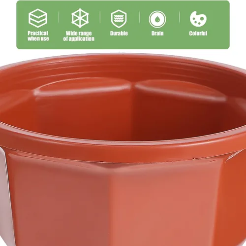 Vista 8 de DOITOOL 10 macetas colgantes de plástico, macetas colgantes de 6.29 pulgadas, maceta para plantas de interior y exterior, decoración de jardín