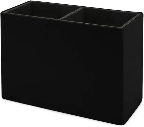 Vista 6 de Yorkshire Terrier - Lindo soporte para bolígrafos de cuero para perros Yorkie para lápices, cajones de almacenamiento de escritorio, organizador