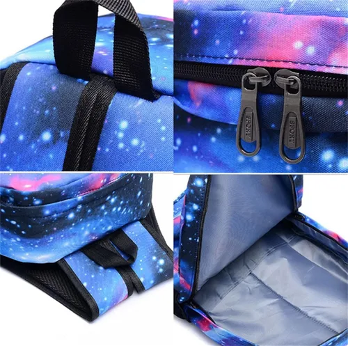 Vista 4 de Zapion Sailor Moon - Mochila escolar 3 en 1 para niños y niñas, mochila de lona + bolsa de hombro + estuche para lápices, Color 22