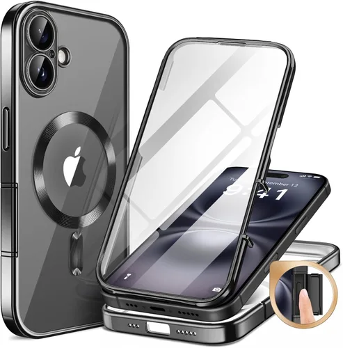 Vista 51 de BERFY Funda para iPhone 12 Pro Max, compatible con MagSafe, protector de pantalla de privacidad integrado y protección de cámara, antiespía