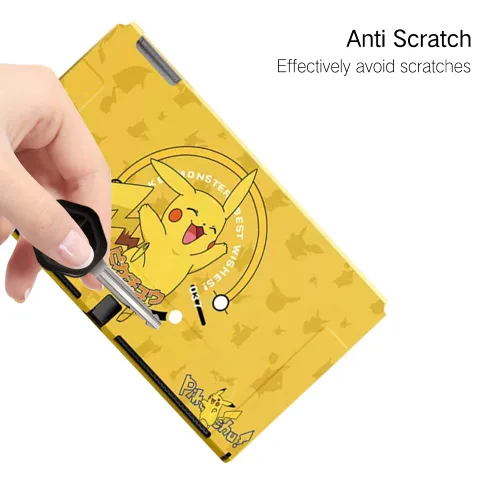 Vista 5 de PERFECTSIGHT Funda protectora compatible con Nintendo Switch OLED Cute Pika Funda delgada antiarañazos a prueba de golpes para NS Switch
