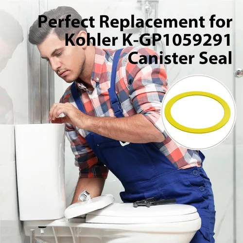 Vista 5 de Sello de válvula de descarga para Kohler, kit de repuesto de tanque de inodoro de material de silicona mejorado de 2 unidades, kit de junta