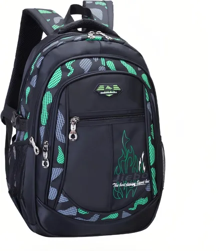 Vista 9 de Bansusu Mochila escolar para niños, de camuflaje, mochila escolar para niños, Estilo B - Azul, Mochilas Daypack