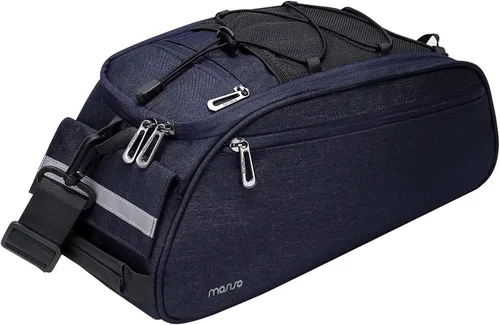 Vista 12 de MOSISO Bolsa de maletero para bicicleta, bolsa impermeable para asiento trasero de bicicleta, bolsa de almacenamiento para el sillín, bolsa