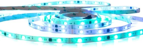 Vista 3 de WS2811 Tira de luz LED direccionable de píxeles 30LEDs/m 10Pixels/m 150LEDs 50pixels SMD 5050 RGB Dream Color LED Pixel RGB Strip DC12V