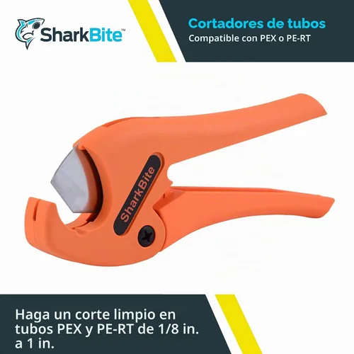 Vista 2 de SharkBite U701 Cortador de caños flexibles de 1/4 de pulgada, 3/8 de pulgada, 1/2 pulgada, 3/4 de pulgada y 1 pulgada