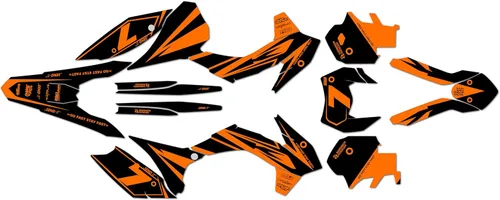 Vista 7 de Kit de gráficos para KTM 250XCF-W Y 350XCF-W (2014-2015) Bold Series Cyan 16 Mil - Adhesivos para motocicleta Dirt Pit Bike Motocicleta, accesorios