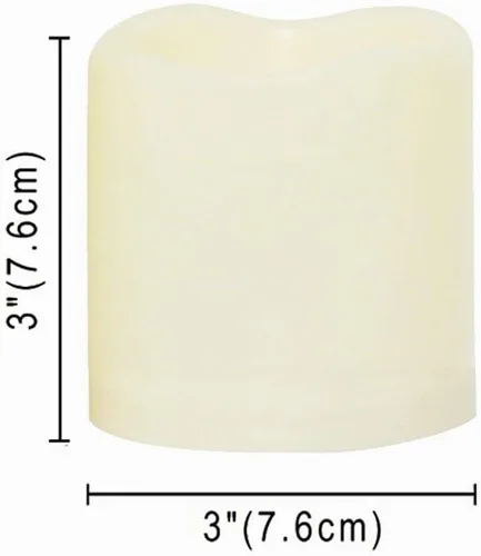 Vista 2 de Juego de 2 velas LED sin llama, impermeables, funcionan con pilas, con control remoto, de plástico, decorativas, para decoración del hogar, jardín
