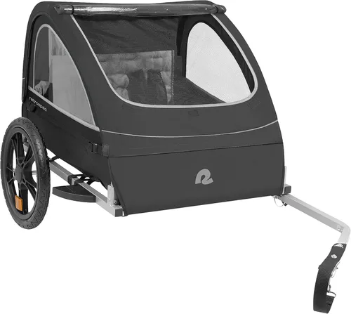 Vista 10 de Retrospec Rover - Remolque para bicicleta para niños, individual y doble pasajero, plegable