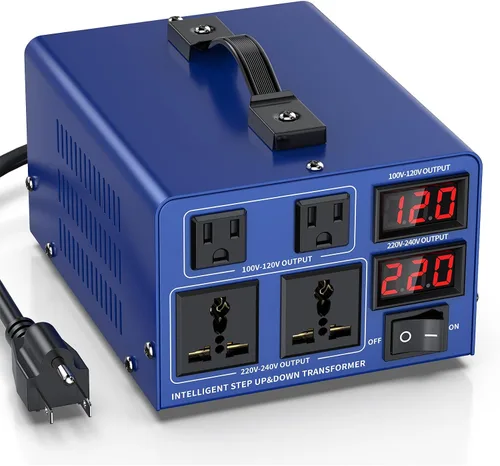 Vista 10 de Transformador de conversión de voltaje de 500 vatios Transformador de paso arriba/paso abajo de alta resistencia AC 110V/120V/220V/240V conversión
