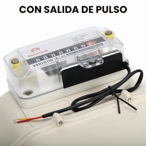 Vista 6 de Submetro de gas NPT de 3/4 pulgadas con salida de pulso, lectura de pies cúbicos, 1 pulso por pie cúbico, para monitoreo del uso de gas natural