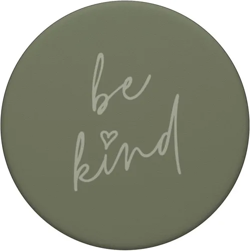 Vista 3 de Be Kind - Lindo dicho inspirador positivo (verde oliva) PopSockets estándar PopGrip