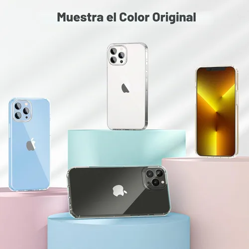 Vista 4 de JJGoo Funda transparente compatible con iPhone 13 Pro Max, transparente, suave, a prueba de golpes, delgada funda protectora para teléfono