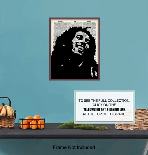 Vista 6 de Reggae Upcycled Dictionary Wall Art Print – Foto vintage sin marco de 8 x 10 pulgadas – Gran regalo para los fanáticos de la música y el reggae